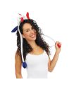 Serre-tte coq animŽ - bleu, blanc, rouge
