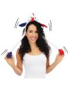 Serre-tte coq animŽ - bleu, blanc, rouge