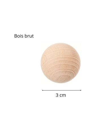 Lot de 3 Cochonnets de Pétanque en Bois