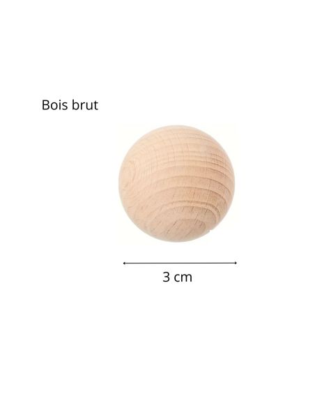 Lot de 3 Cochonnets de Pétanque en Bois