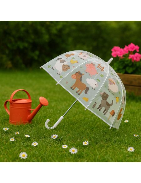 Parapluie Transparent Pour Enfants avec Motif Animaux - 2 Modèles Disponibles