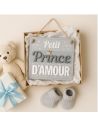 Plaque Murale en Bois à Suspendre " Petite Prince d'Amour"