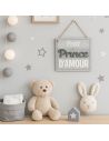 Plaque Murale en Bois à Suspendre " Petite Prince d'Amour"