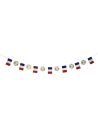 Guirlande de Fanions France en Papier 5m – Décoration Supporter Tricolore avec Ballons de Football pour Soirées et Événements Sp