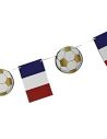 Guirlande de Fanions France en Papier 5m – Décoration Supporter Tricolore avec Ballons de Football pour Soirées et Événements Sp