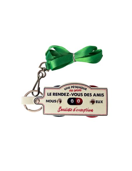 Porte Clés et Tour de Cou - Compteur de Points Pétanque