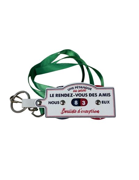 Porte Clés et Tour de Cou - Compteur de Points Pétanque