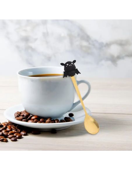 Lot de 4 Cuillères à café Thème Halloween - Matière : Acier inoxydable