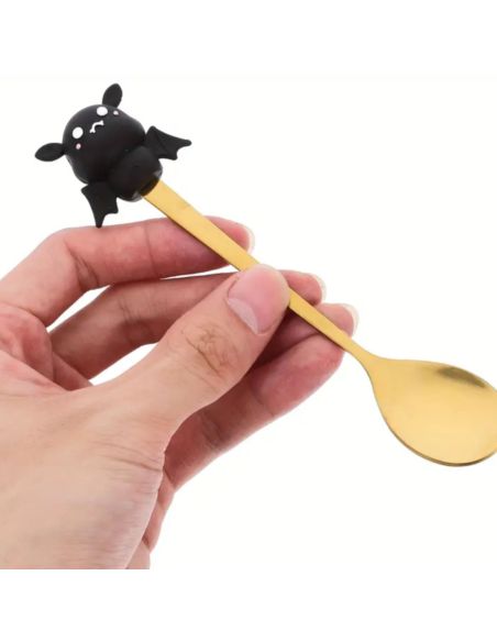 Lot de 4 Cuillères à café Thème Halloween - Matière : Acier inoxydable