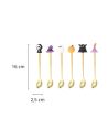 Coffret de 6 Cuillères à café Thème Halloween - Matière : Acier inoxydable