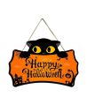 Plaque Murale en Bois "Happy Halloween" / Décor Halloween