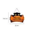 Plaque Murale en Bois "Happy Halloween" / Décor Halloween
