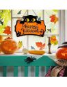Plaque Murale en Bois "Happy Halloween" / Décor Halloween