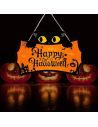 Plaque Murale en Bois "Happy Halloween" / Décor Halloween
