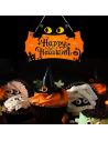 Plaque Murale en Bois "Happy Halloween" / Décor Halloween