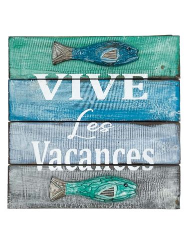 Cadre en Bois en Relief "Bord de Mer" - 3 modèles Différents - Dimensions : 30 x 30 x 5 cm