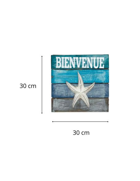 Cadre en Bois en Relief "Bord de Mer" - 3 modèles Différents - Dimensions : 30 x 30 x 5 cm