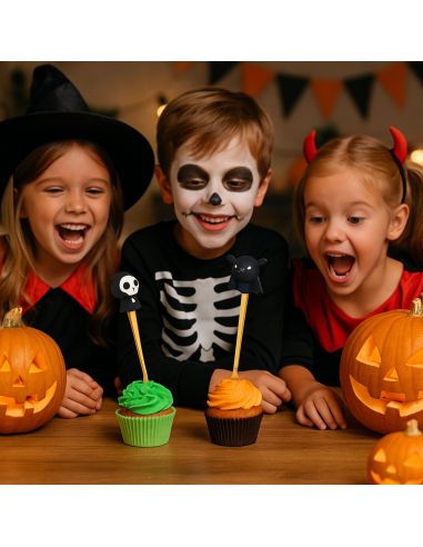 Lot de 4 Cuillères à café Thème Halloween - Matière : Acier inoxydable