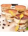 Lot de 4 Mini cuillère à café dorée thème de Noël - Matière : Acier inoxydable