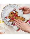 Lot de 2 Torchons de Cuisine Microfibre Noël " Personnage en Pain D'épice et Sucette" 40x 60 cm