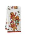 Lot de 2 Torchons de Cuisine Microfibre Noël " Personnage en Pain D'épice et Sucette" 40x 60 cm