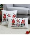 Housse de Coussin Rectangulaire Motif "Merry Christmas Gnome" - 30 x 50 cm