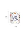 Bougie Ronde Parfumée " Noël en Famille " - Dimensions : 8 x 8 x 9,5 cm