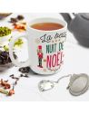 Coffret Mug "La belle nuit de Noël" + Boule à thé cœur