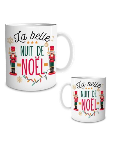 Coffret Mug "La belle nuit de Noël" + Boule à thé cœur