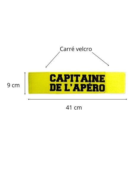 Brassard Humoristique "Capitaine de l'Apéro" – avec Velcro