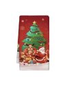 Lot de 2 Torchons de Cuisine Microfibre Noël "Père Noël ,Sapin et Cadeau de Noël" 45 x 70 cm