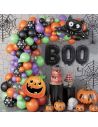 Kit Arche Ballons Halloween Deluxe - 93 Pièces avec Ballons Citrouille et Chauve-Souris BOO