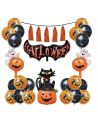 Kit Complet 28 Ballons Halloween - Décoration Festive Chauve-Souris, Fantômes et Citrouille