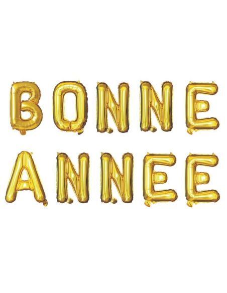 Ballon aluminium BONNE ANNEE - or