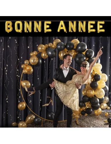 Ballon aluminium BONNE ANNEE - or