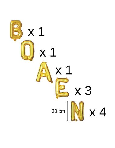 Ballon aluminium BONNE ANNEE - or