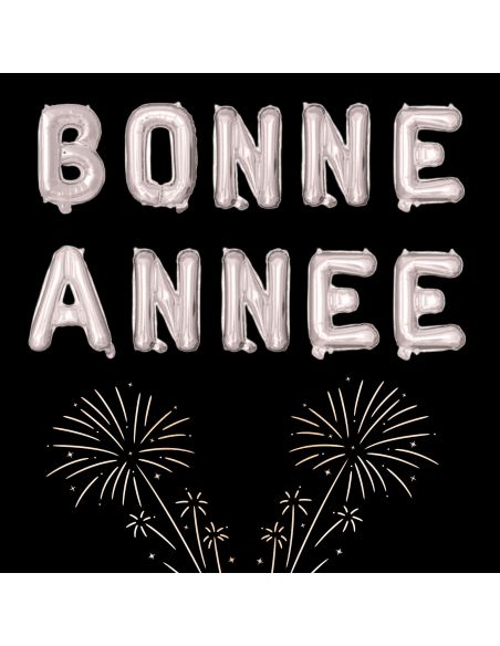 Ballon aluminium BONNE ANNEE - or