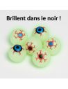 Lot de 6 Yeux Factices Phosphorescents Déco Halloween - Diamètre 3 cm