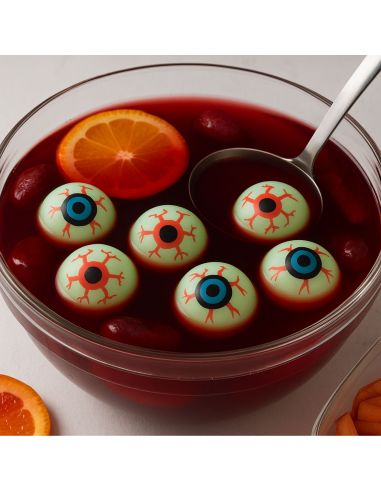 Lot de 6 Yeux Factices Phosphorescents Déco Halloween - Diamètre 3 cm