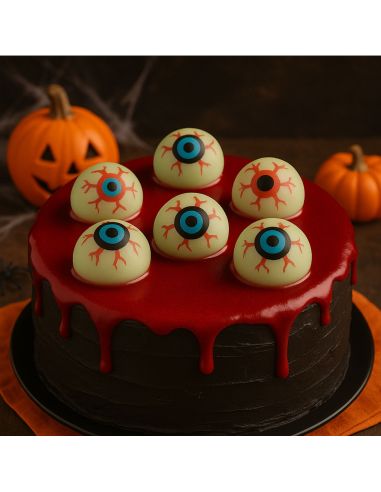 Lot de 6 Yeux Factices Phosphorescents Déco Halloween - Diamètre 3 cm