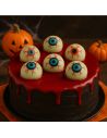 Lot de 6 Yeux Factices Phosphorescents Déco Halloween - Diamètre 3 cm
