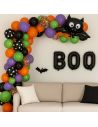 Kit Arche Ballons Halloween Deluxe - 93 Pièces avec Ballons Citrouille et Chauve-Souris BOO