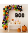Kit Arche Ballons Halloween Deluxe - 93 Pièces avec Ballons Citrouille et Chauve-Souris BOO