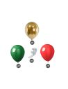 Kit Arche à Ballons Noël – 40 ballons + ruban accroche (3M)