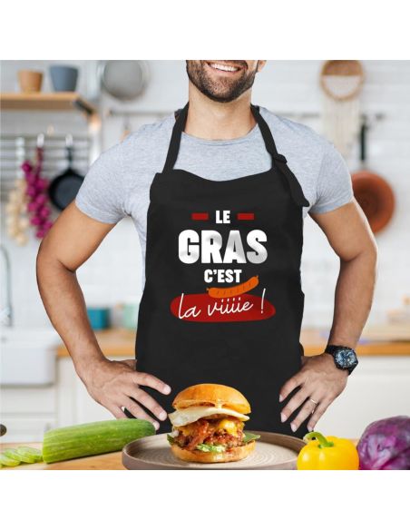Tablier cuisine humoristique – Plusieurs messages et couleurs