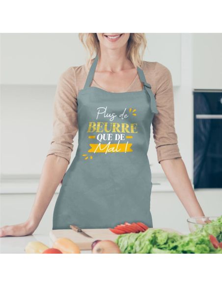 Tablier cuisine humoristique – Plusieurs messages et couleurs