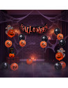 Kit Complet 28 Ballons Halloween - Décoration Festive Chauve-Souris, Fantômes et Citrouille