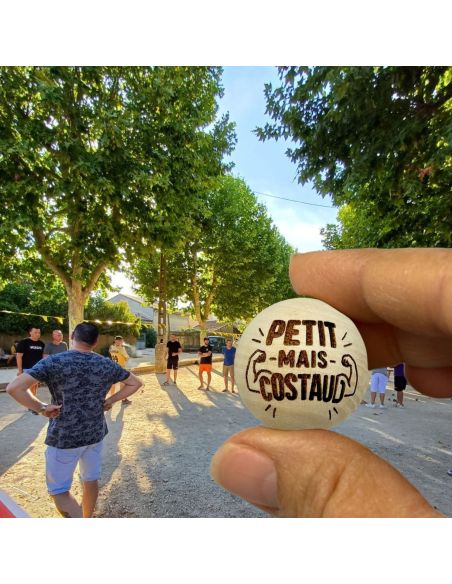 Lot de 3 Cochonnets de Pétanque en Bois avec Message