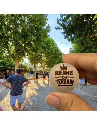 Lot de 3 Cochonnets de Pétanque en Bois avec Message