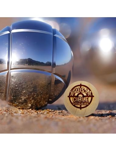 Lot de 3 Cochonnets de Pétanque en Bois avec Message